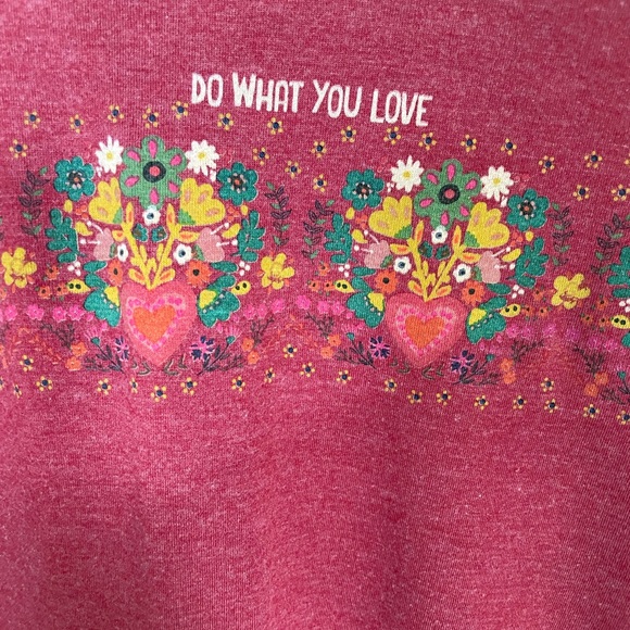 NWOT Natural Life “Do What You Love” red tee, size L. - Picture 2 of 4